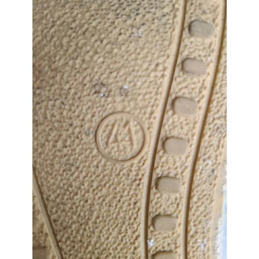 Verbenas Carmen Espadrilles Flats Women's Size EU 41 Beige Leather Suede Slip-On